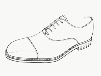 定番紳士靴プレーン内羽根ストレートチップデザイン画像