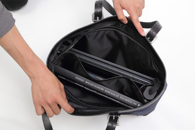 多機能ナイロントートは、いま使いやすいビジネスバッグ　日本製ナイロン　プレミアムレザー　メンズ